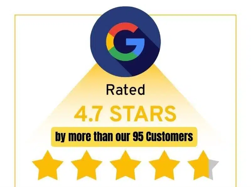 4.7 Star Rating by more than 95 customers